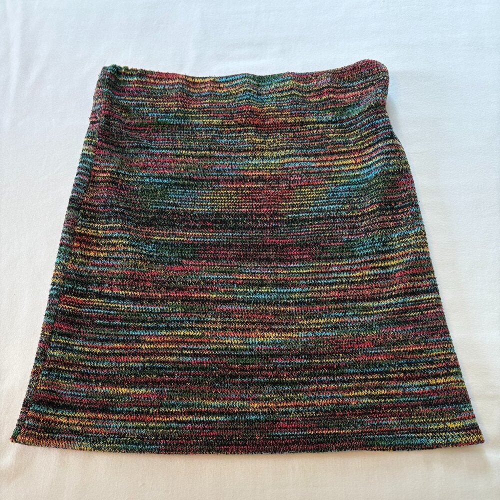 Multicolor Knit Mini Pencil Skirt, Size Small, by Kerisma